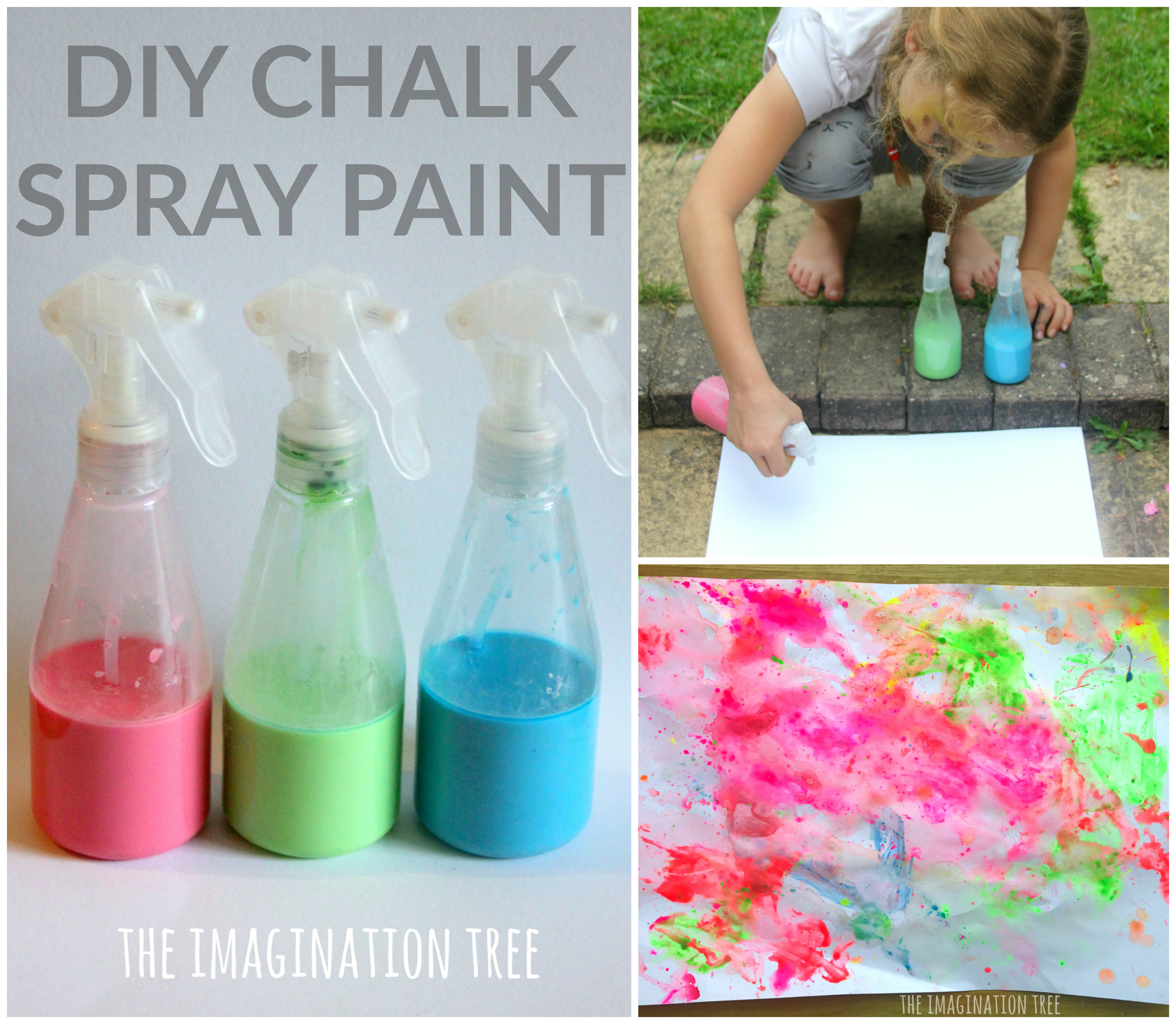 DIY Chalk Spray Paint Recipe - The Imagination Tree